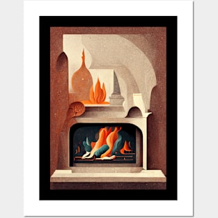 Fireplace Vibes Posters and Art